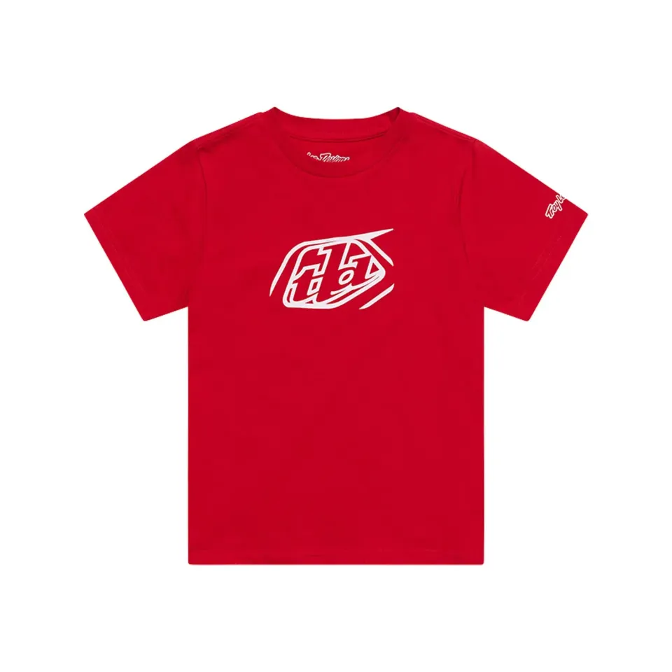 Troy Lee Designs Badge t-shirt ragazzo rossa manica corta