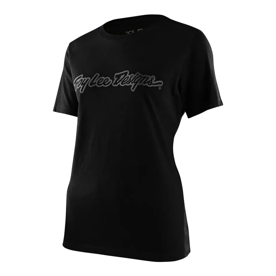 Troy Lee Designs Signature t-shirt donna nera maniche corte