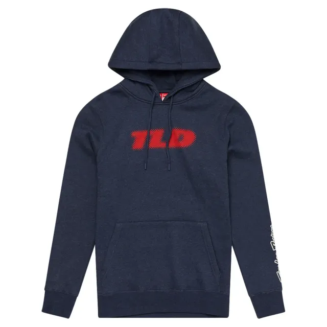 Troy Lee Designs Fade Out felpa cappuccio Navy Heather cotone