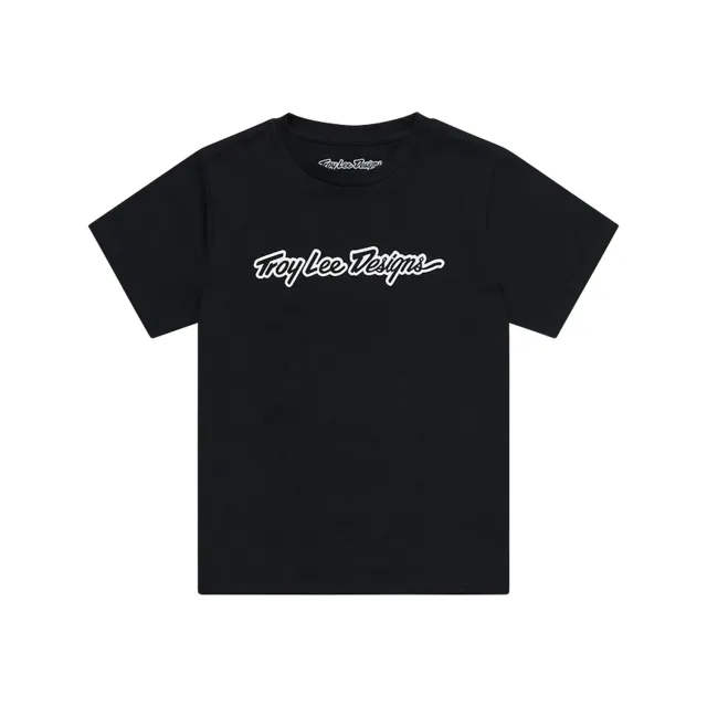 Troy Lee Designs Signature t-shirt ragazzo nero manica corta