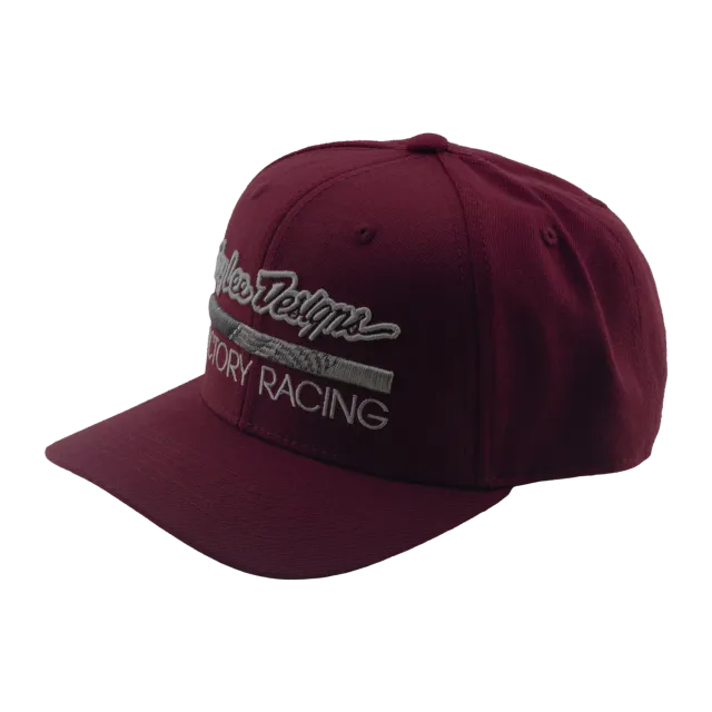 Troy Lee Designs Factory Racing snapback cappellino burgundy