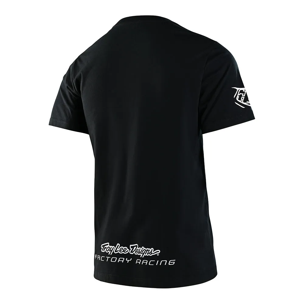 Troy Lee Designs Factory Racing maglietta manica corta nera cotone