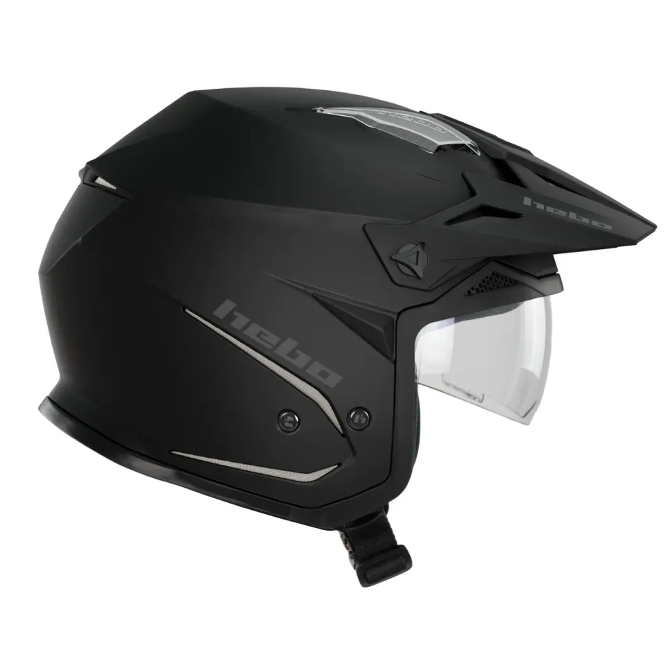 Hebo Zone 5 Monocolor casco trial nero opaco ECE 22-06