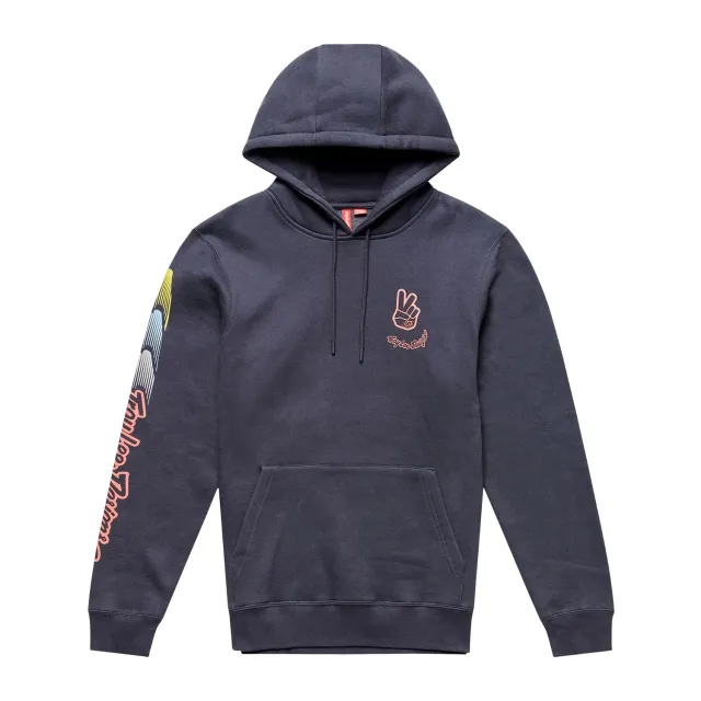 Troy Lee Designs Peace Out Felpa Cappuccio Carbon Black