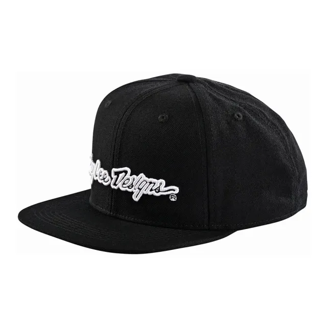 Troy Lee Designs Signature Cappellino Snapback Nero Bianco