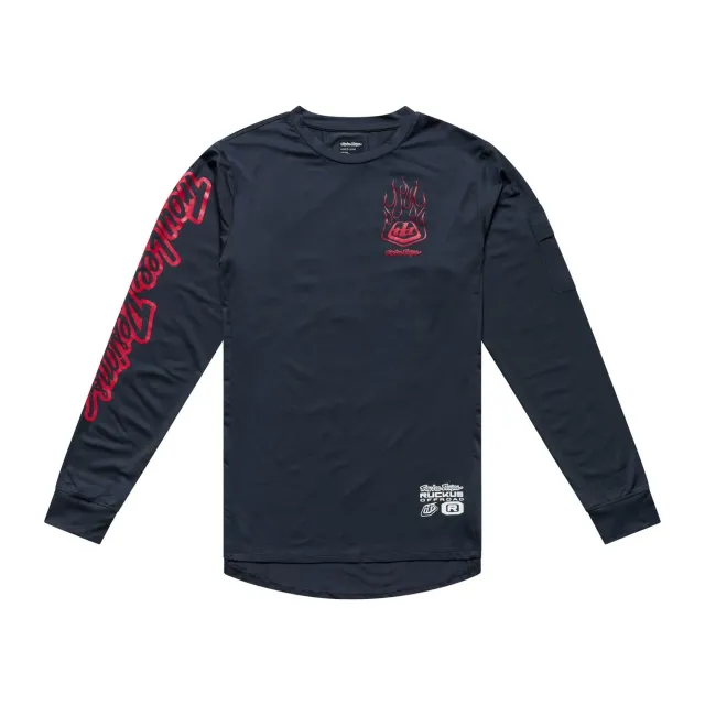 Troy Lee Designs Ruckus Flamz maglia moto Carbon