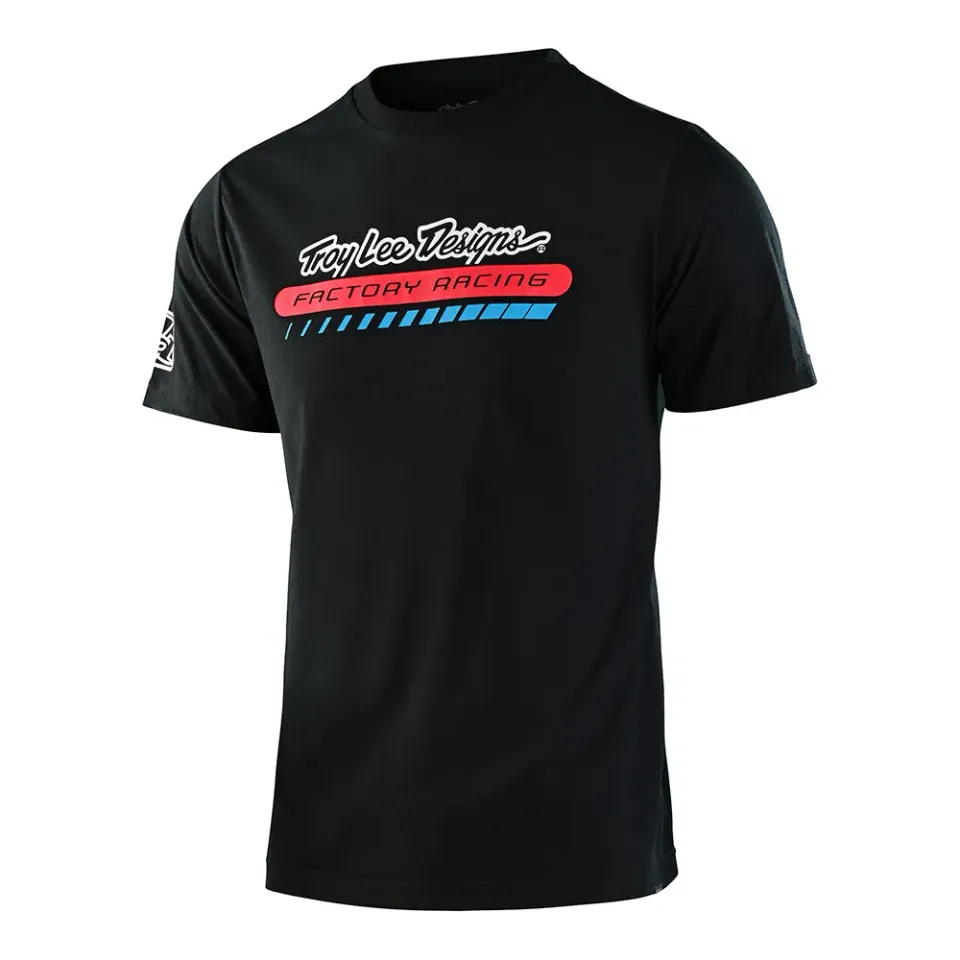 Troy Lee Designs Factory Racing maglietta manica corta nera cotone