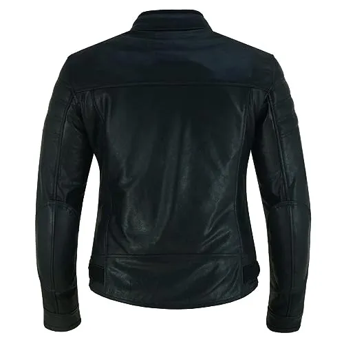 Bi Esse Vintage Giacca Moto Pelle Donna Protezioni Nero