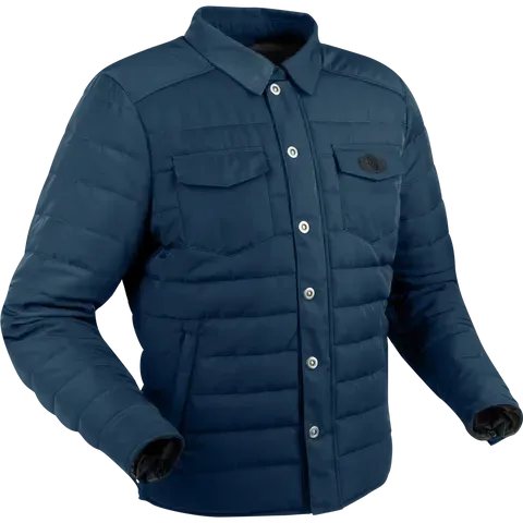 Segura Ness giacca moto blu trapuntata invernale