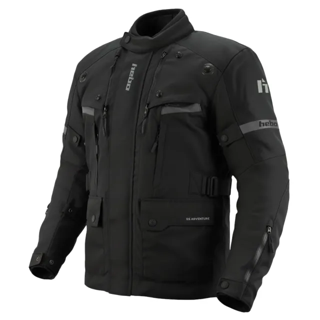 Hebo DS Adventure giacca moto nera impermeabile