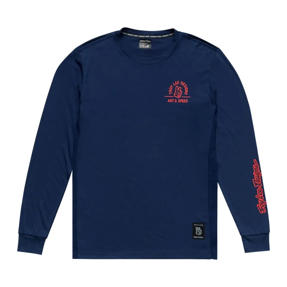 Troy Lee Designs Skyline maglia bici blu maniche lunghe