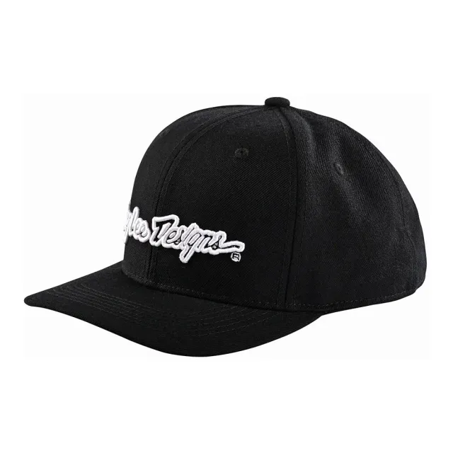 Troy Lee Designs Signature cappellino snapback nero bianco taglia unica