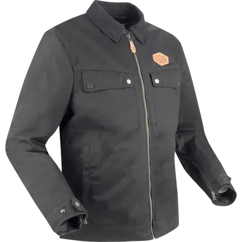 Segura Tampico Black giacca moto tessuto retro