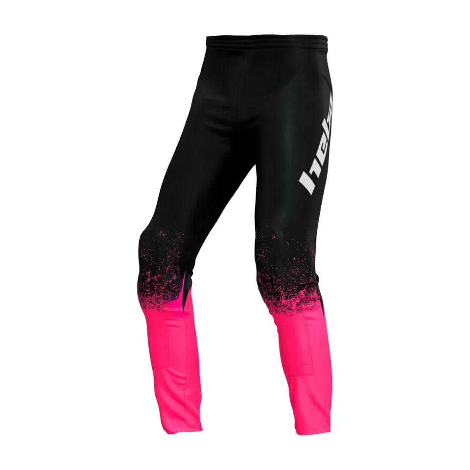 Hebo Pro V Dripped Junior pantaloni trial rosa ginocchiere CE