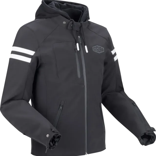 Segura Ritchy giacca moto uomo nero bianco softshell