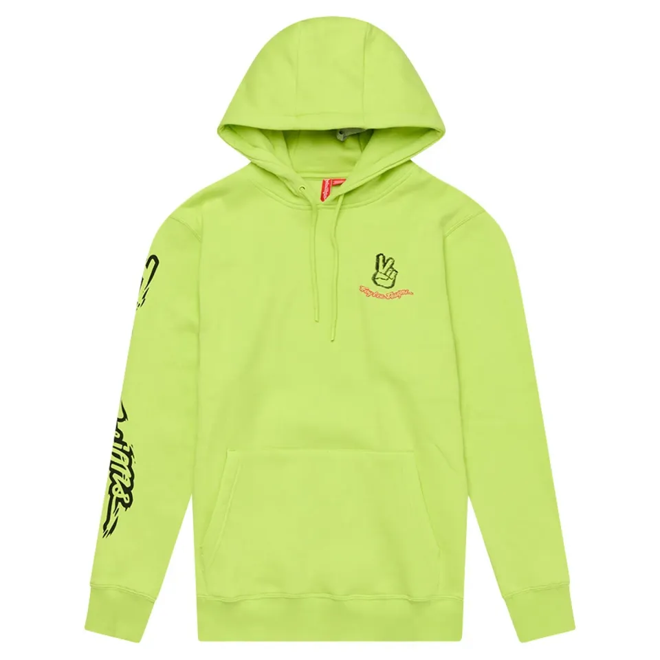 Troy Lee Designs Peace Out felpa cappuccio Giallo Fluo