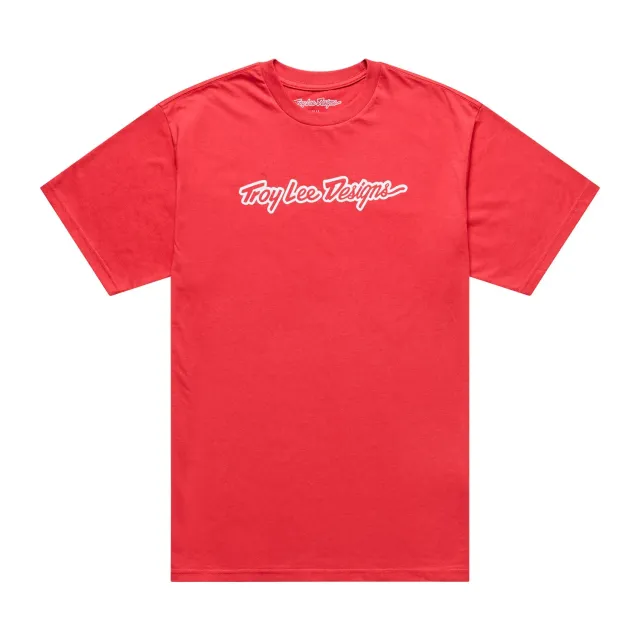 Troy Lee Designs Signature t-shirt scarlet glo manica corta
