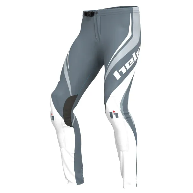 Hebo Pro Trial Classic pantaloni trial grigi con ginocchiere