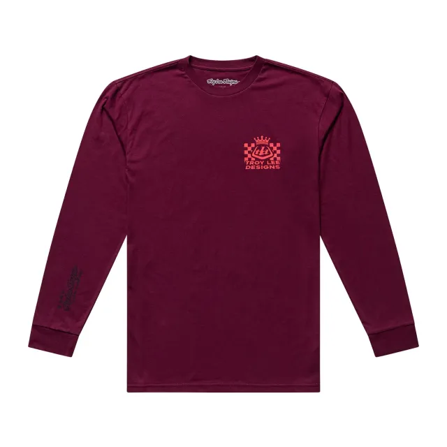 Troy Lee Designs Friday Night T-Shirt Manica Lunga Sangria