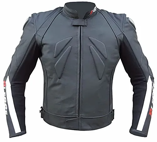 Bi Esse Giacca Moto Pelle Uomo M Nera con Protezioni