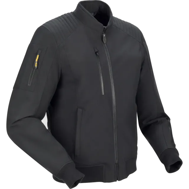 Segura Rebel Polk giubbotto moto nero softshell antivento