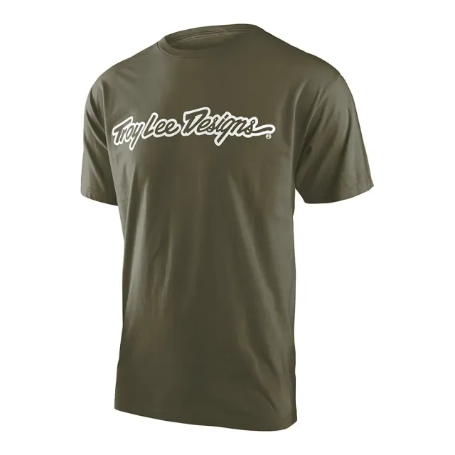 Troy Lee Designs Signature T-Shirt Uomo Military Green