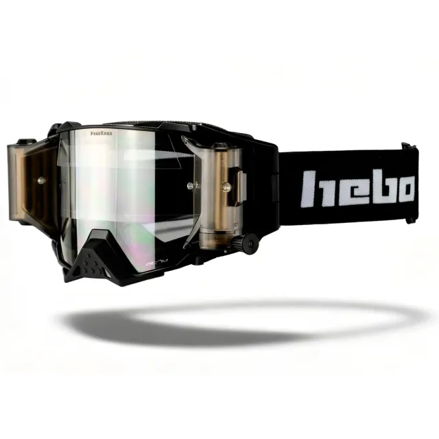 Hebo Atom occhiali trial neri con Roll Off