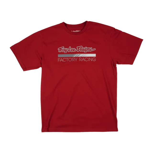 Troy Lee Designs Factory t-shirt uomo manica corta bordeaux
